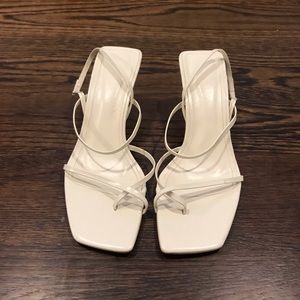Zara White Sandals Size 39 New Bottega Aesthetics